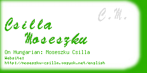 csilla moseszku business card